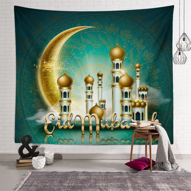 Праздничный Ретро Eid al-Fitr 3d гобелен мусульманская Луна Маяк домашний