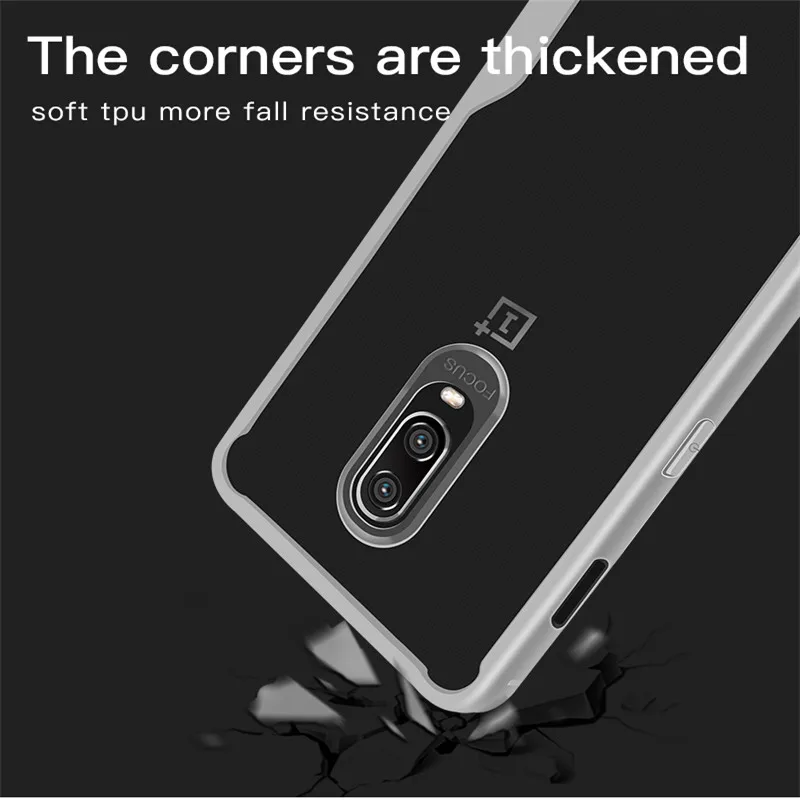 UPaitou Plain Case for Oneplus 1+ 7 Pro 6 6T Slicone Soft Bumper Transparent TPU Back Cover For Bag |