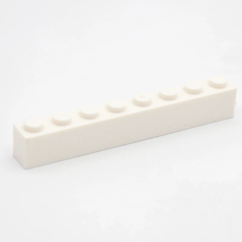 white Строительные блоки, кирпич 1x8(3 h) 3008 мс DIY просветить основы классические наборы совместим с собирает частицы - Цвет: white