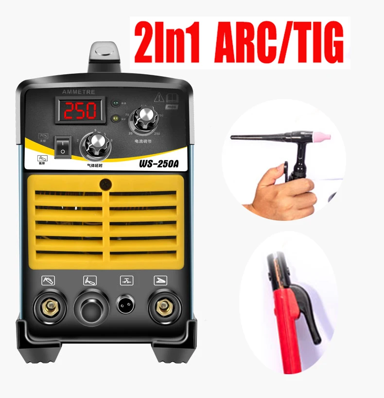 2в1 ARC/TIG IGBT инвертор дуговой Электрический сварочный аппарат 220V 250A MMA сварочные аппараты для сварочных работ электрические рабочие электроинструменты