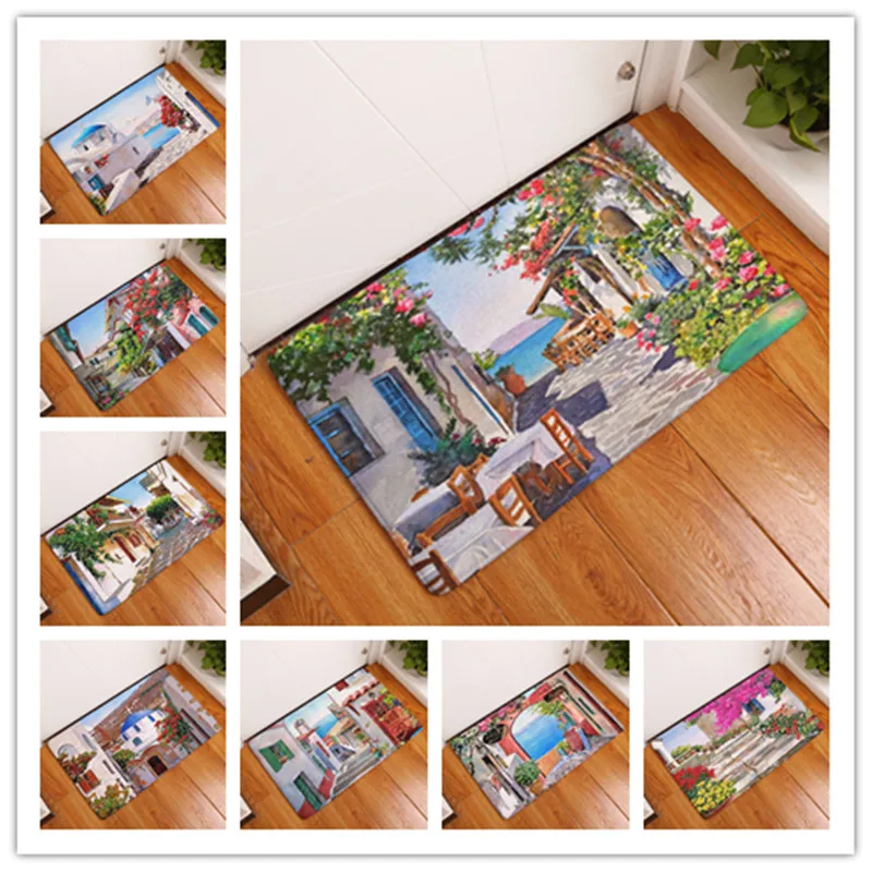 Новые Красивые творческие коврики моющийся коврик с пейзажем для спальни