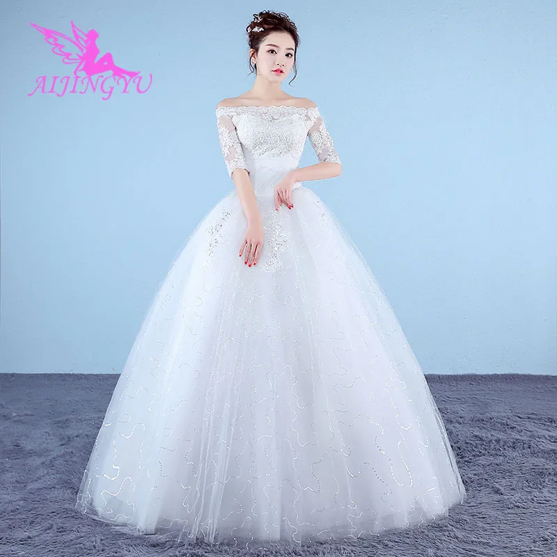 AIJINGYU платья weddingdress 2021 свадебное короткое платье Элегантное WK143 | Свадьбы и