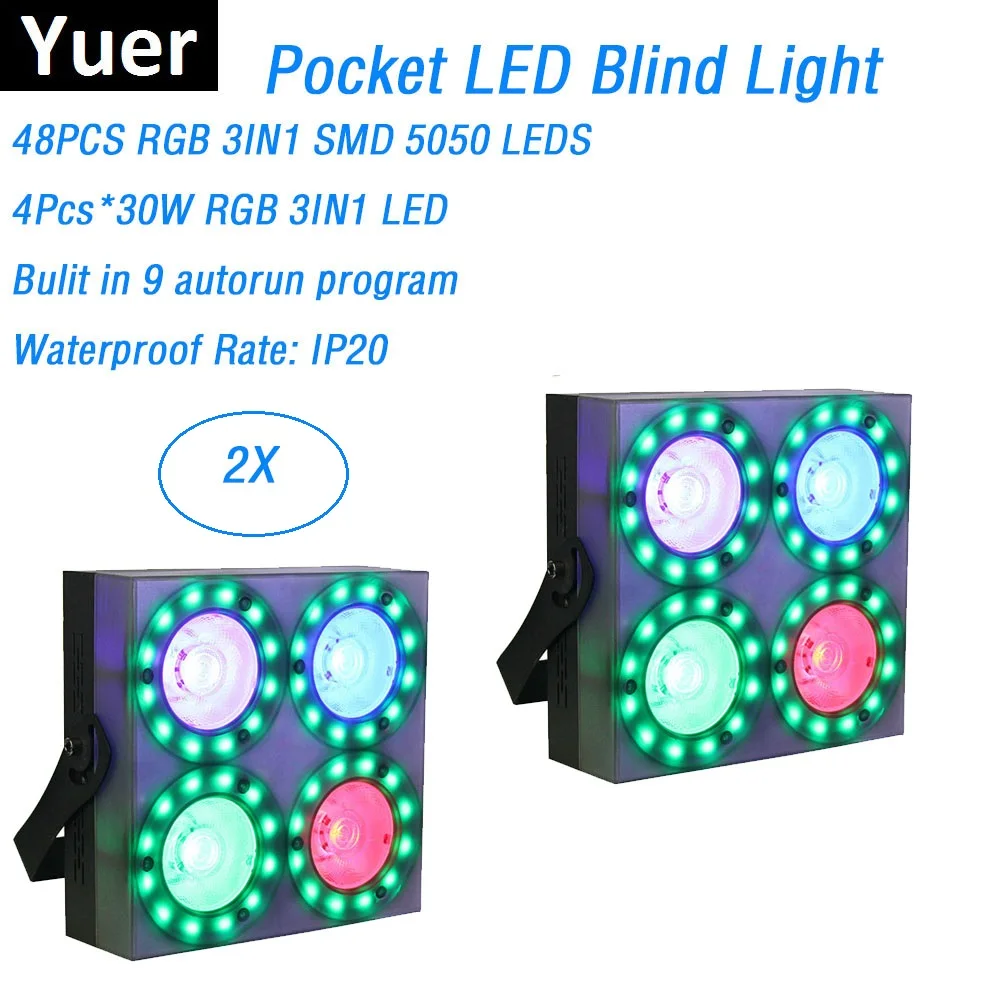 2019 новейший 4 глаза 4X30W RGB Полноцветный карманный светодиодный потайной свет 150W LED