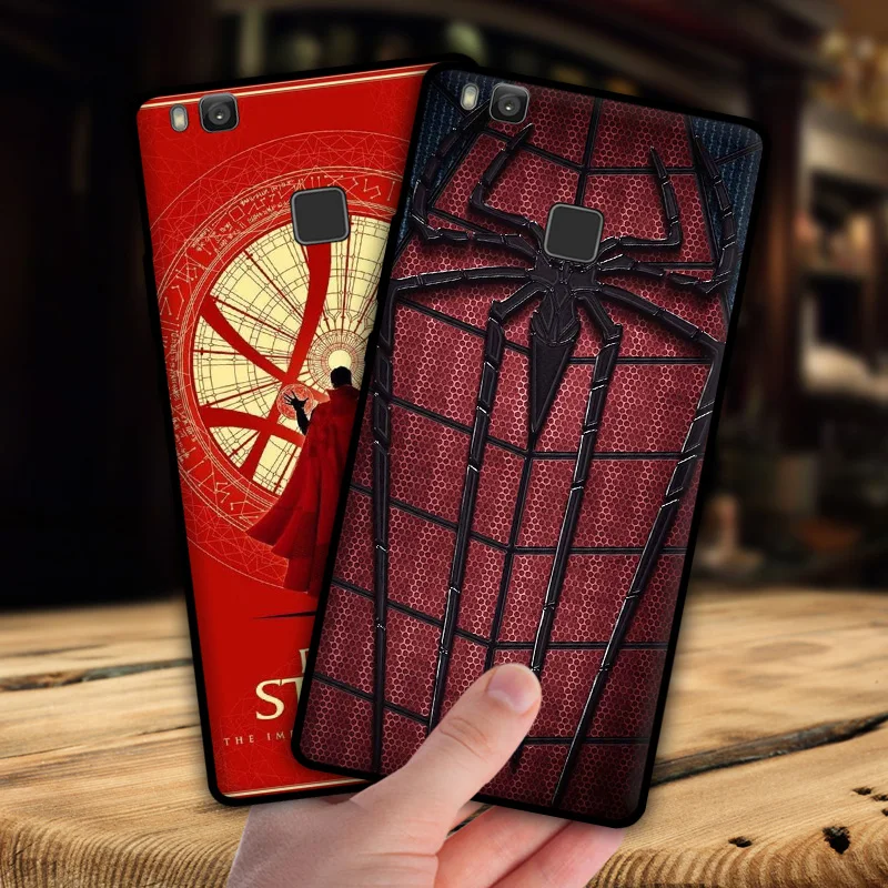 mosirui for Huawei G9 lite/P9 lite case Marvel hero Deadpool Spiderman Black Panther Hulk Silicone soft shell black Matte Case |