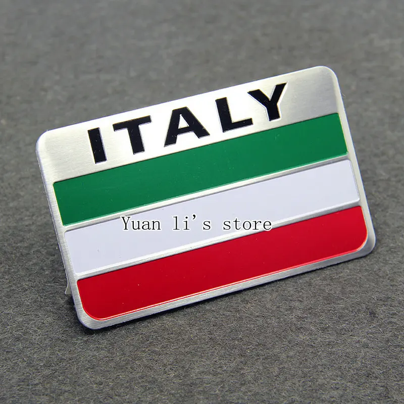 

10 Pcs Italy Flag Type Car Emblem sticker 80*50mm Car Styling