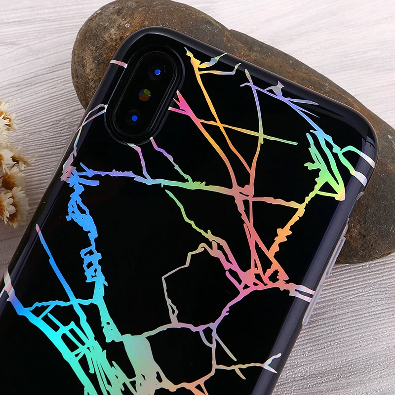 Luxury Hot Stamping Marble Colors Soft Phone Cases Coque Fundas Cover Capa for iPhone 6 6S Plus 7 8 X XS case | Мобильные телефоны