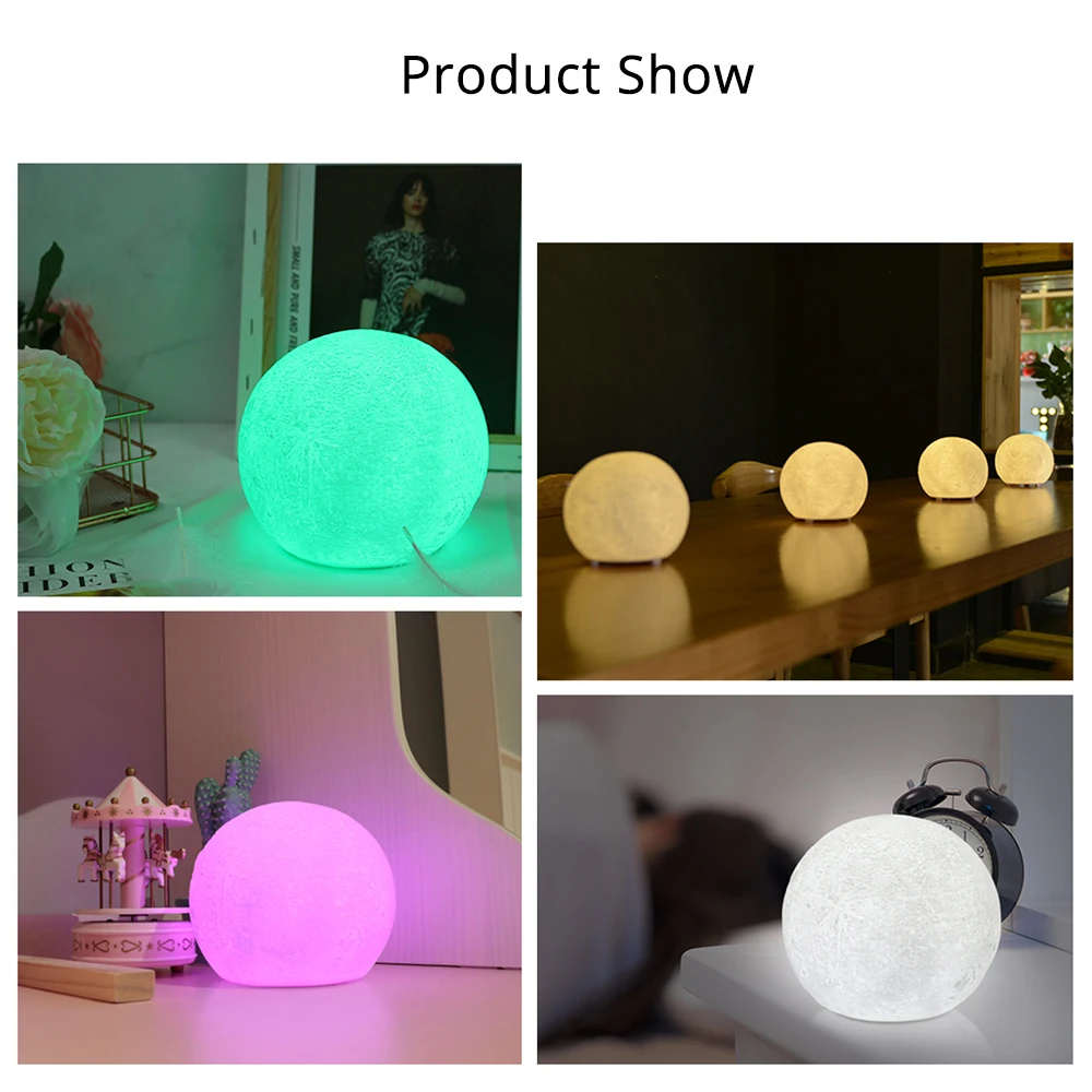 Светодиодный ночсветильник с дистанционным управлением совместим Alexa Google Home 3D