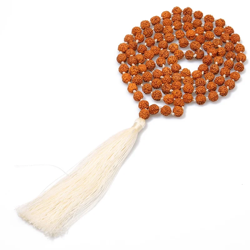 Balibali классический Rudraksha мужской ожерелье s круглый Bodhi семена Длинный кисточкой