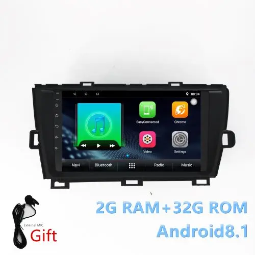 RAM2G ROM32G 2din автомобильный gps навигатор мультимедийный плеер Android 8,1 стерео радио для Toyota Pruis 2009 2010 2011 2012 2013 Quade-core 2G+ 32G - Цвет: RAM2G ROM32G