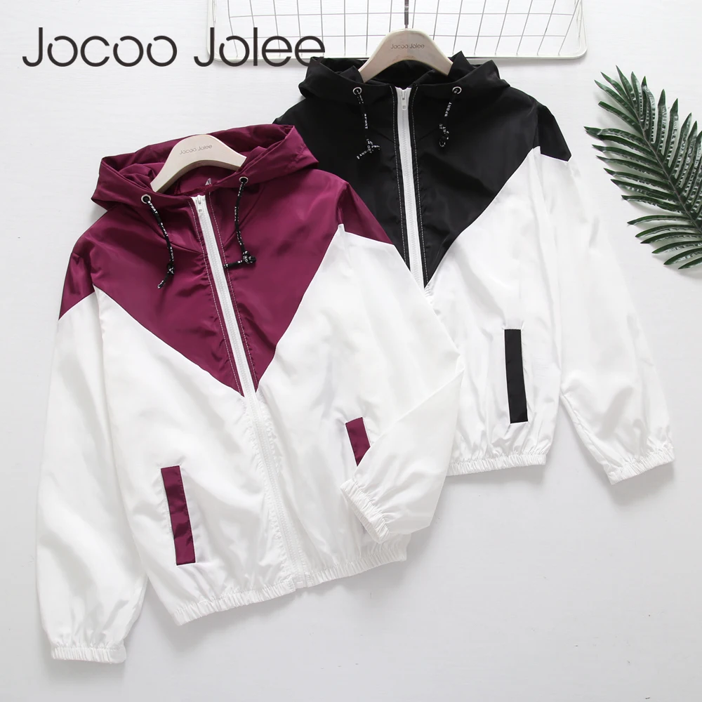 Jocoo Jolee 2018 модная женская куртка с капюшоном Повседневная ветровка пальто осенняя