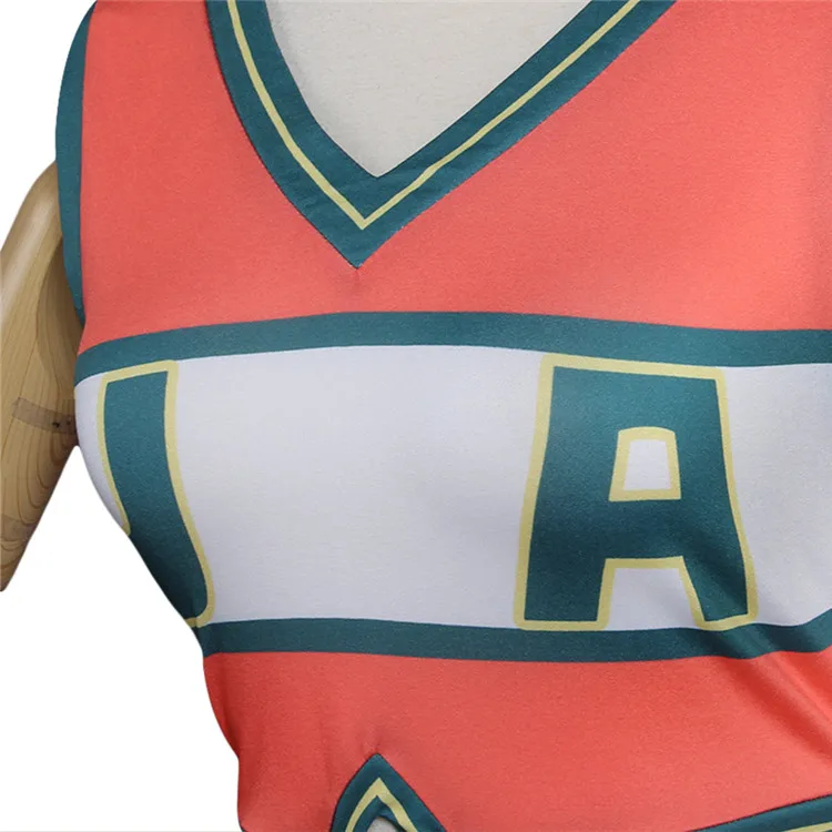 My hero Academy boku no hero Academy Asui Tsuyu yaoyoarozu MOMO OCHACO URARAKA Cheerleader, костюм для косплея, 2 цветка и носки