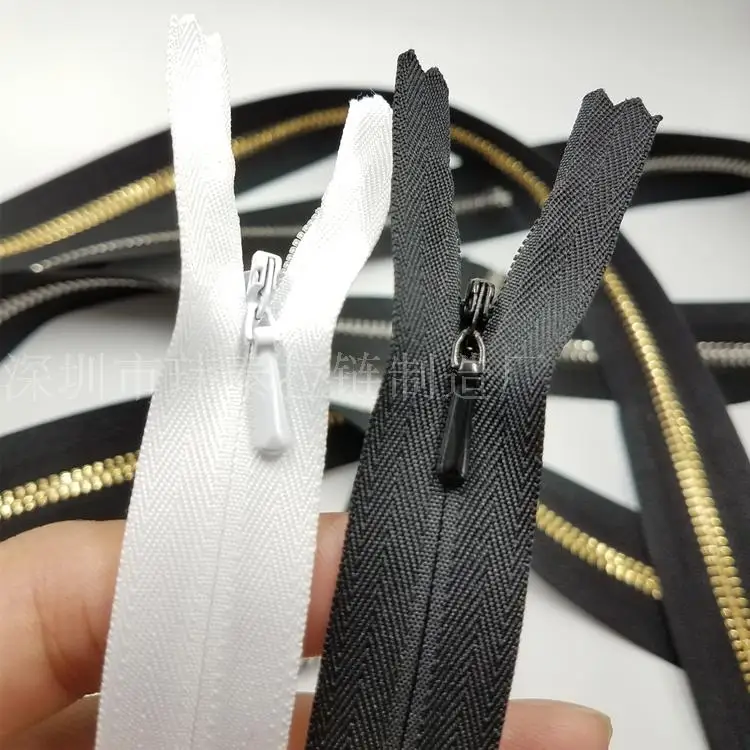 10 шт./лот 3# YKK ткань невидимых застежек-молний(20 см/50 см/60 см черный, белый цвет для платья юбка застежки-молнии для шитья