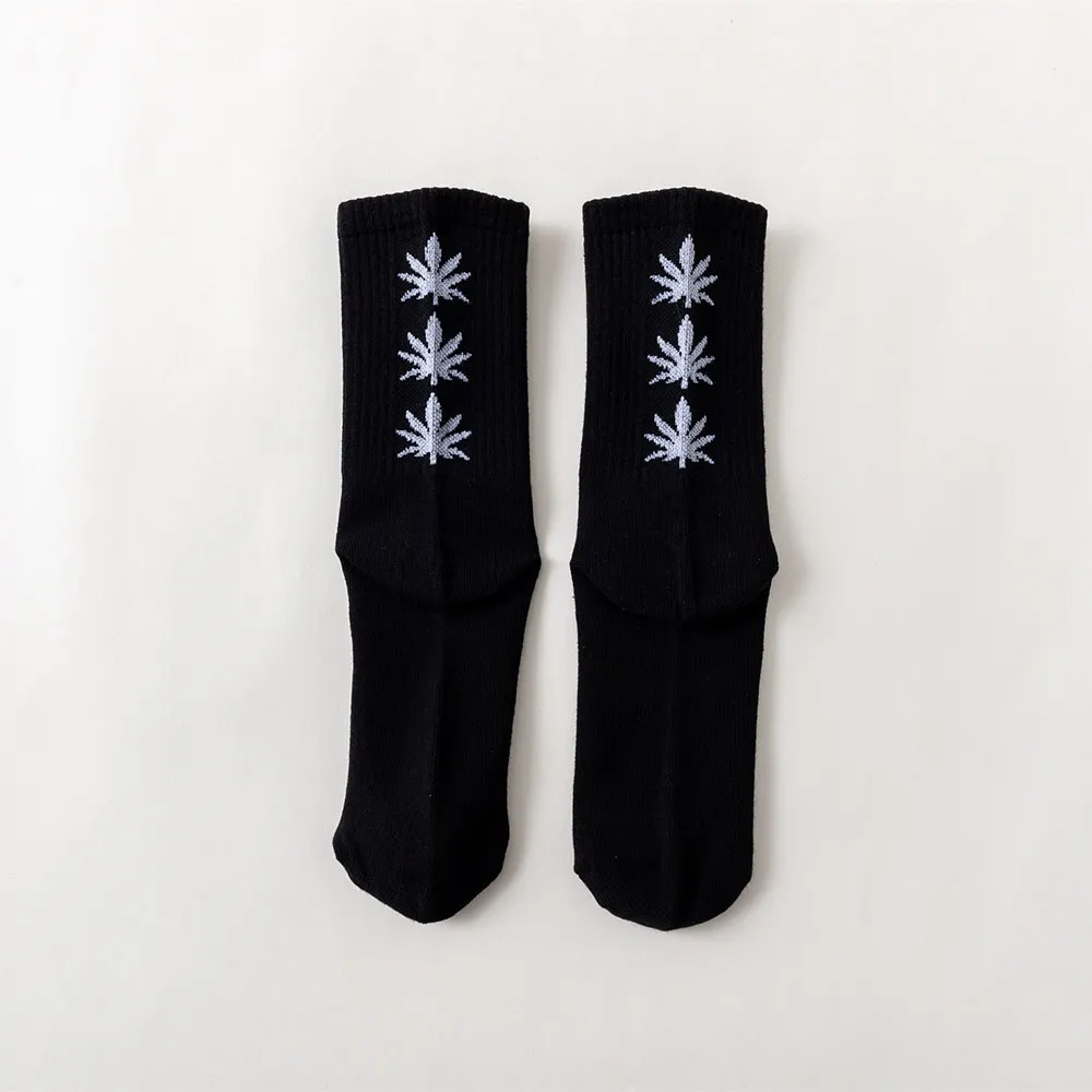 Женские Мужские забавные носки до лодыжки конопляные Meias длинные Happy Maple Leaf Sokken хлопок трава травы calcetines skarpetki meias WZXW005