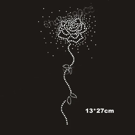 10 шт./лот Стразы с узором в виде Розы дизайн теплопередачей аппликация из страз (ss