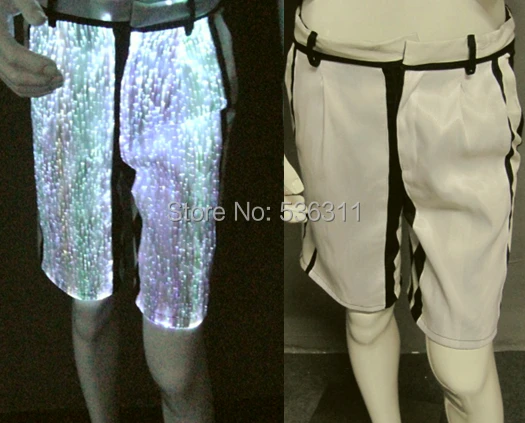 2017 модная волоконно оптическая мужская одежда/мужские короткие штаны для танца