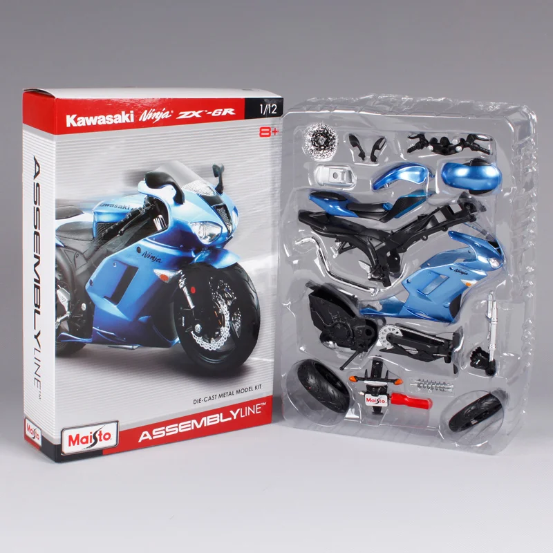 Комплект сборки мотоцикла и велосипеда Maisto 1:12 Kawasaki ZX 6R 39155 | Игрушки хобби