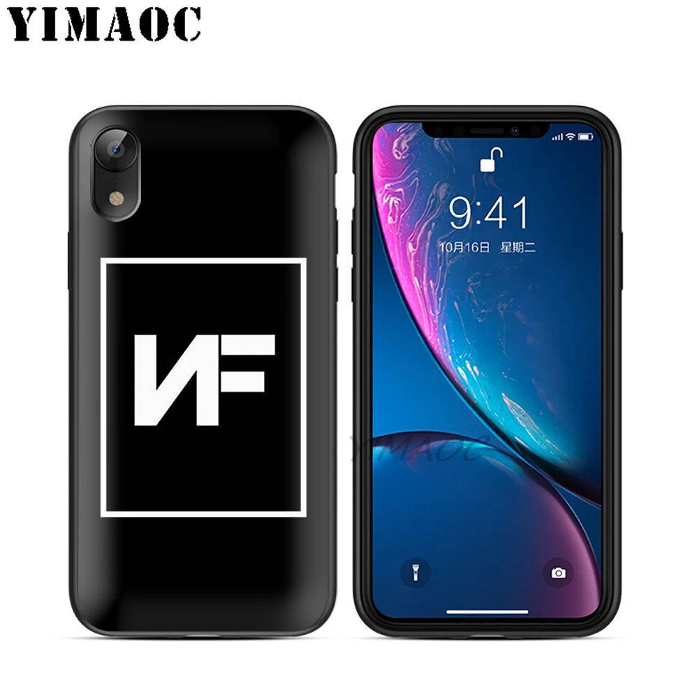 YIMAOC NF рэпер певец поп Мягкий ТПУ Черный силиконовый чехол для iPhone X или 10 8 7 6 6S Plus 5