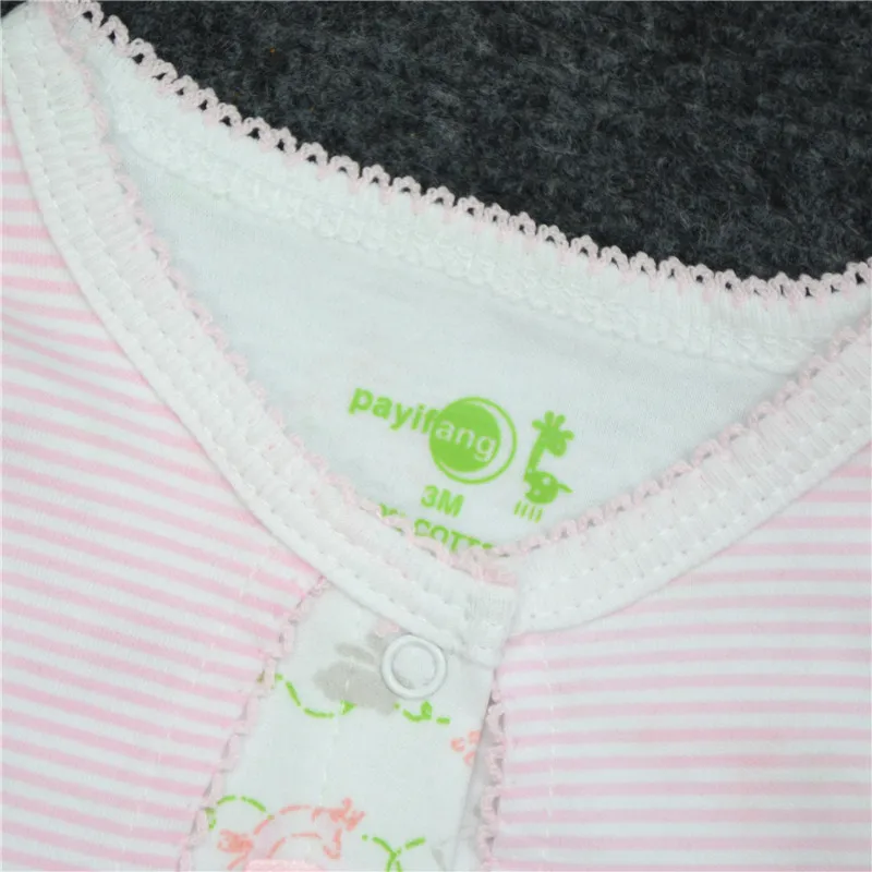 Модный детский комбинезон из 100% хлопка с шапками длинным рукавом для девочек |