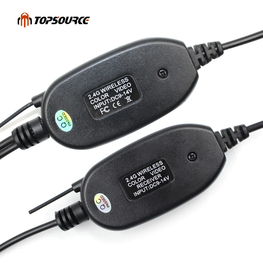 TOPSOURCE Беспроводной 2 4 ГГц RCA видео передатчик приемник комплект для автомобиля DVD