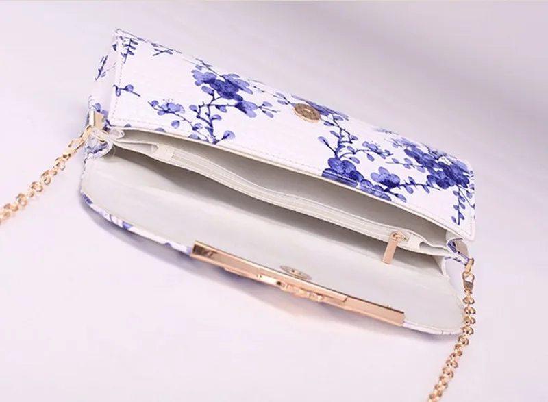 Синие и белые женские сумки-мессенджеры с принтом сумка через плечо из