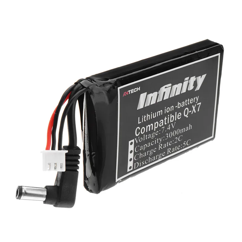 AHTECH для Infinity 7 4 V 3000mAh 2S 2C 5C Lipo батарея Frsky Q X7 передатчик пульт дистанционного