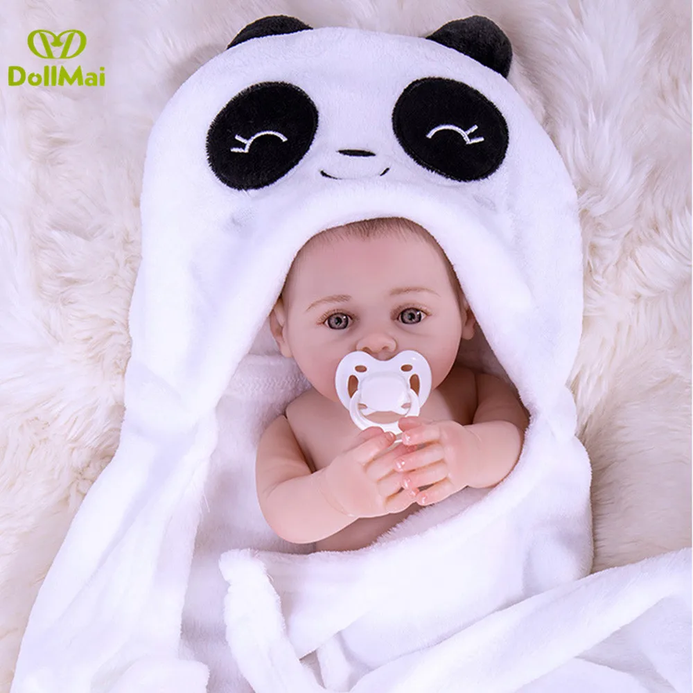 

18inch 43cm Real Full Silicone Body Reborn Baby Girl Doll Toys Realistic Newborn Babies Dolls Toy Bebes Reborn