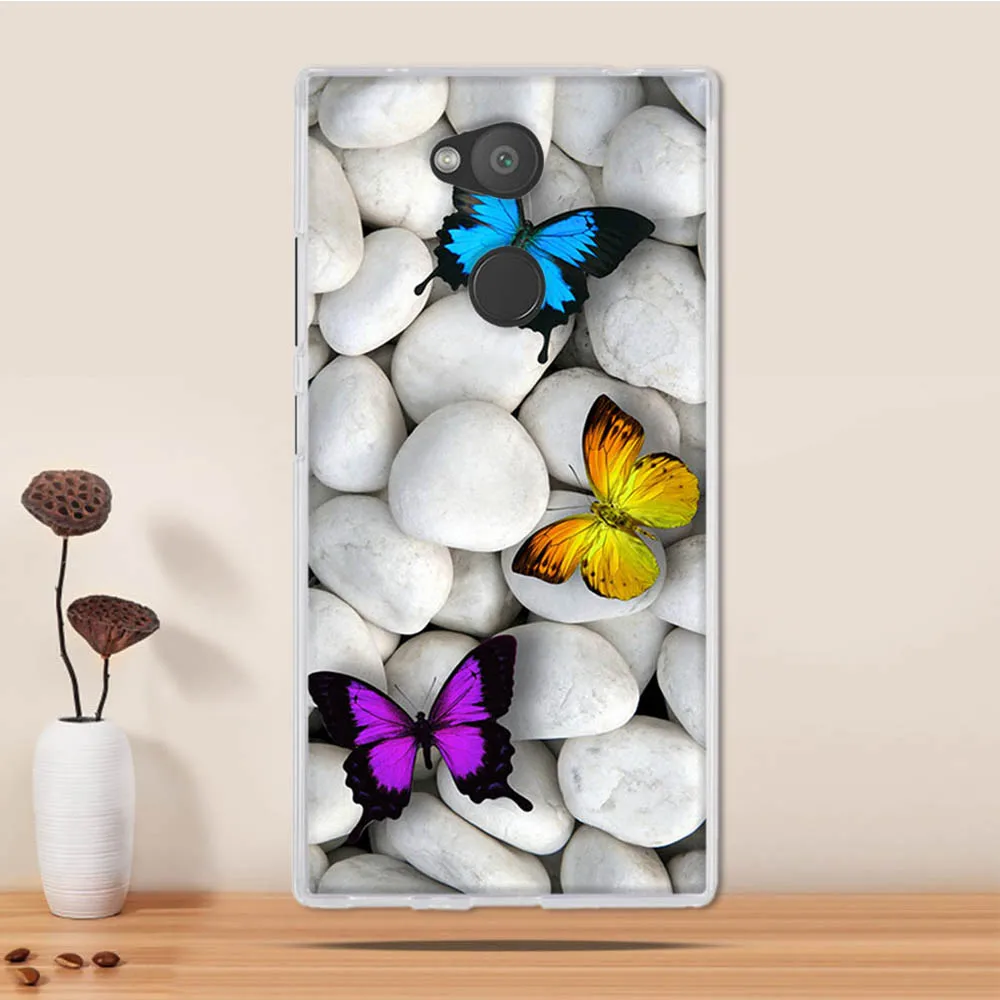 Чехол 5 дюйма для Sony Xperia L2 чехол Мягкий Силиконовый ТПУ 3D задняя крышка чехлы |