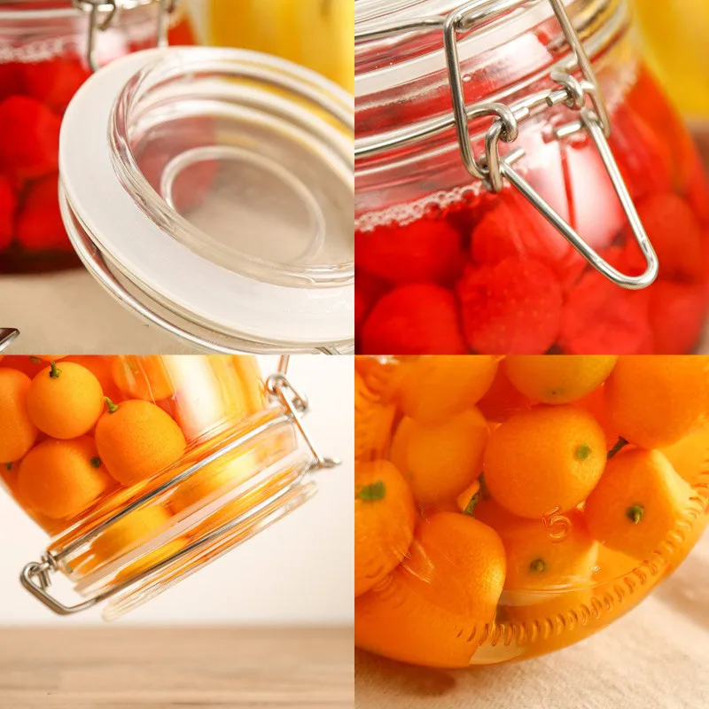 1 шт. креативная прозрачная герметичная банка стеклянная для приправ злаков чая