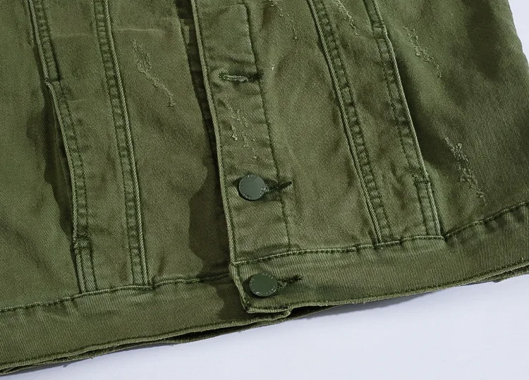 2019 мужские военные Slim Fit Жилет в ковбойском стиле рваная куртка с камуфляжным