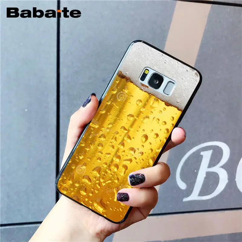 Babaite World пиво алкоголь Лето пузырьковый чехол для телефона samsung Galaxy S9 plus S7 edge S10 Plus S10E S10lite S8 plus S5 M10 20