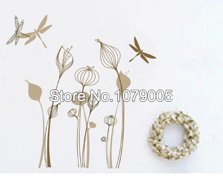Home Decor Wall Sticker DIY Removable Decoration Mural Decal Flower Dragonfly | Дом и сад