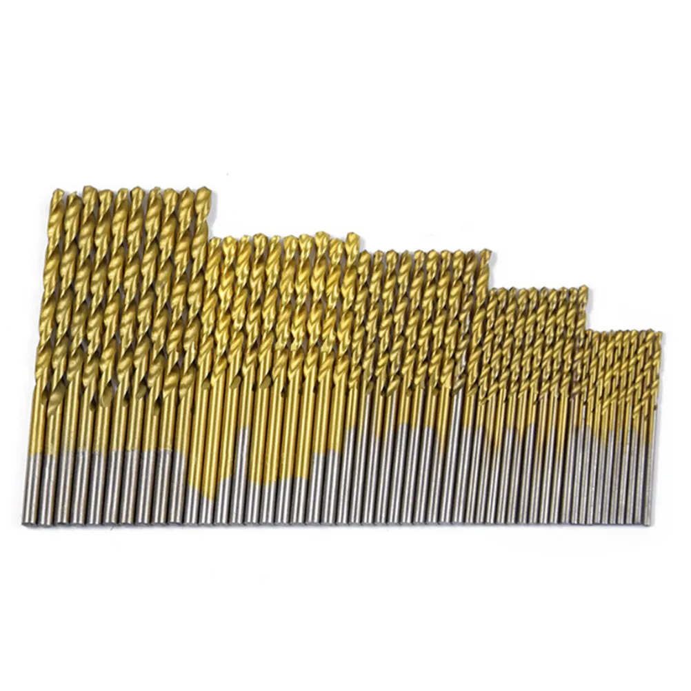 

1/4 Hex Shank 1/1.5/2/2.5/3mm Tungsten Carbide Twist Drill Bit Power Tool High Speed Steel HSS Titanium Coated Drill Bit Set