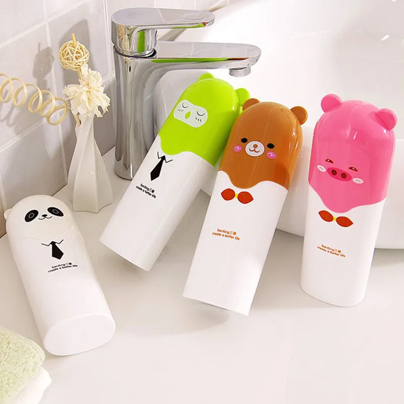 Милый мультфильм детская зубная щетка коробка Ванна код защиты футляр для зубной