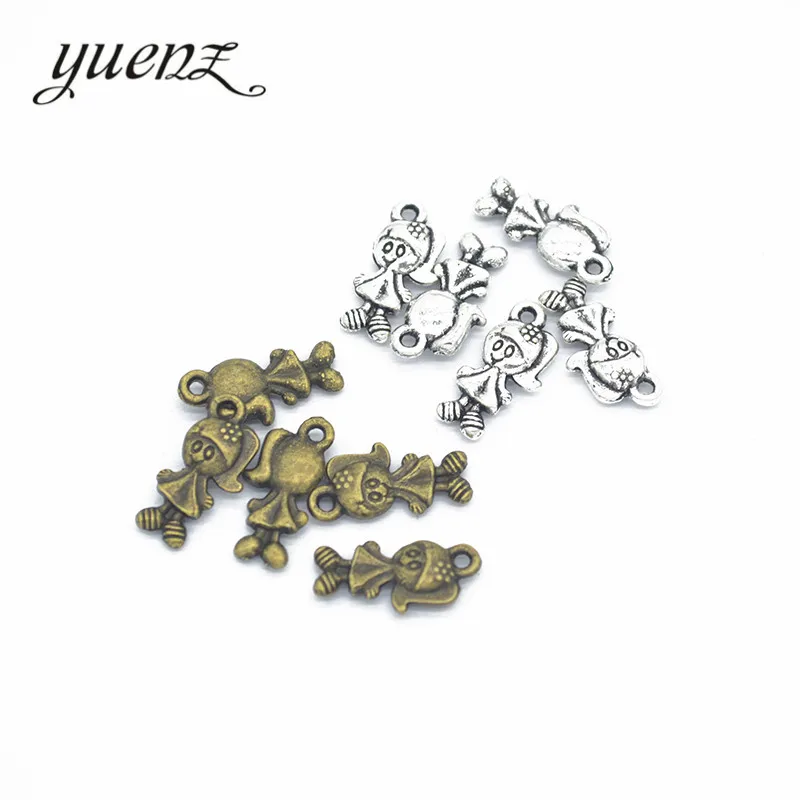 

YuenZ 30 шт сплав маленькие подвески для девушки античный серебряный цвет кулон для изготовления ювелирных изделий ожерелье ручной работы ремесла 15*7 мм I162