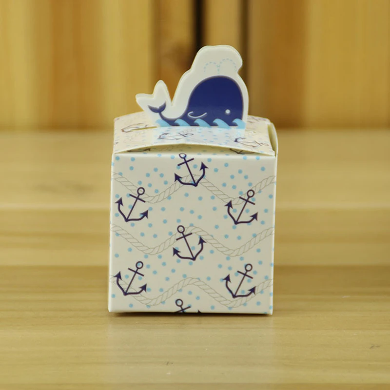 Новинка 100 шт./лот морской Кит день рождения мальчик baby shower коробка конфет