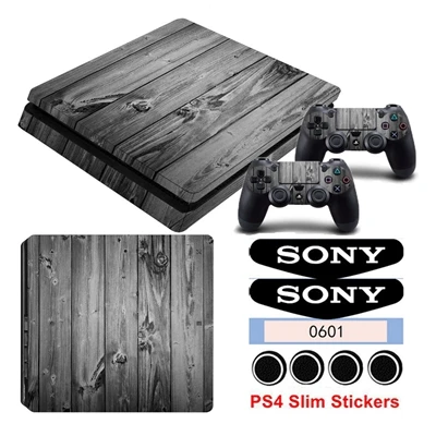 YSP4S-1733 Деревянный Protectoive кожи Стикеры чехол для Playstation 4 Slim PS4 Slim консоли наклейки для 2 крышки контроллеров наклейки - Цвет: YSP4S-1733