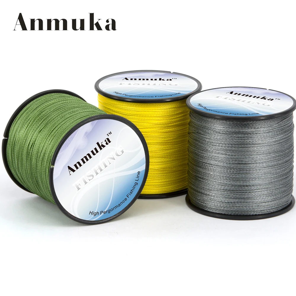 Anmuka бренд Multifilament PE плетеный Рыбалка линии Карп 300 м супер сильный 4 подставки