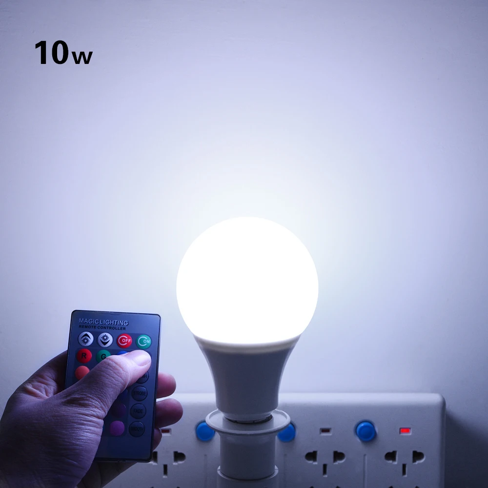 Декоративсветодиодный светодиодная RGB лампа E27 E14 GU10 AC 110 В 220 с пультом ДУ на 24
