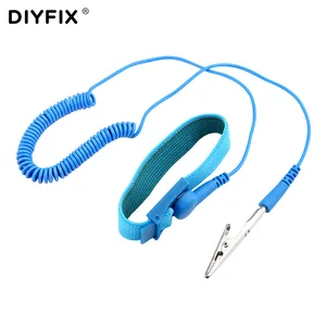 Регулируемый Антистатический браслет DIYFIX ESD, эластичная лента с зажимом аллигатора для чувствительной электроники, ремонтные рабочие инструменты
