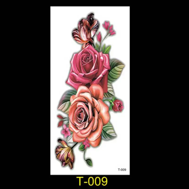 Для женщин пикантные Водонепроницаемый татуировки Стикеры крышка шрам розы