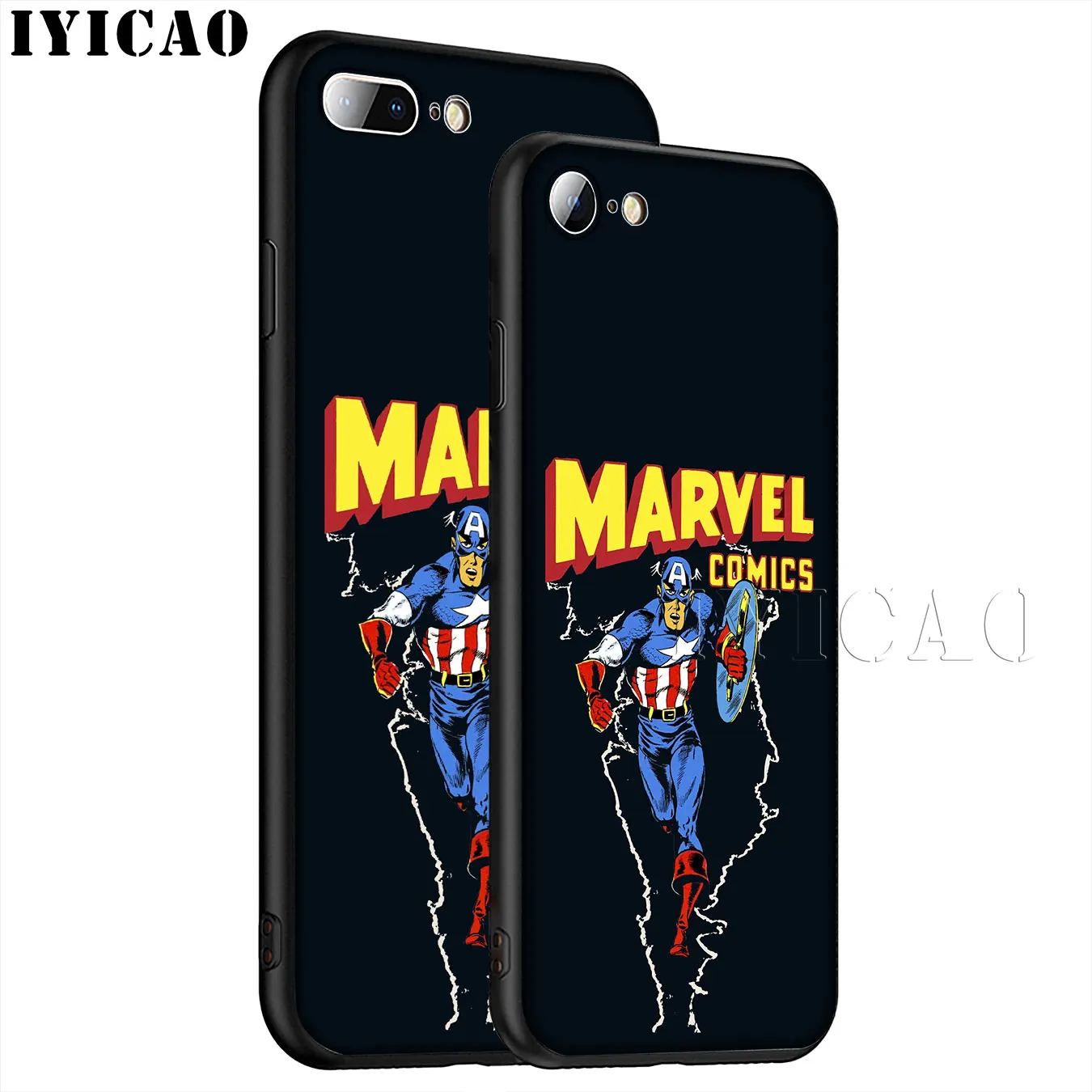 IYICAO Капитан Америка Marvel Мягкий силиконовый чехол для телефона iPhone XR X XS 11 Pro Max 6 6S 7 8