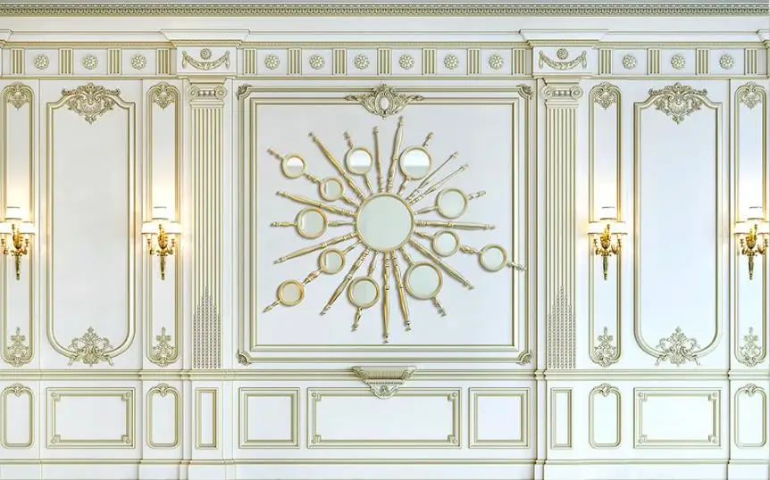 Классические европейские 3d обои золотой тисненый фон для телевизора Декор дома |