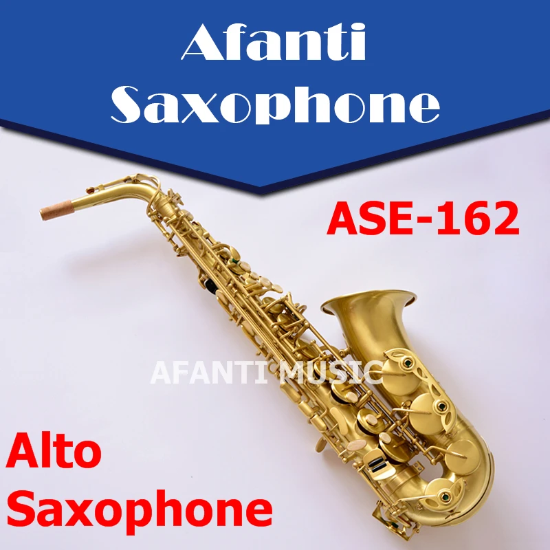 

Afanti Music Eb tone / Brass body / Glod finish Alto Saxophone (ASE-162)