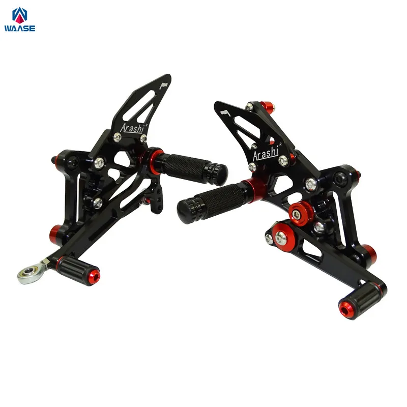 Waase CNC алюминиевый Rider Racing Rearset задние наборы подножки колышки для KTM SUPER DUKE 1290 R