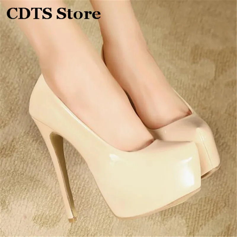Crossdresser/Большие Размеры: 35-43, 44, демисезонные пикантные туфли-лодочки для ночного клуба на шпильке 15 см женская свадебная обувь женская обувь - Цвет: Хаки