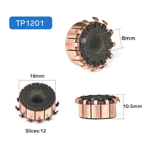 TP1201 TUNGFULL 2 шт. медный стержень генератора двигателя коллектор медных тонов латунный коллектор двигателя микро-Просверленный для арматуры Реверсивный - Цвет: TP1201