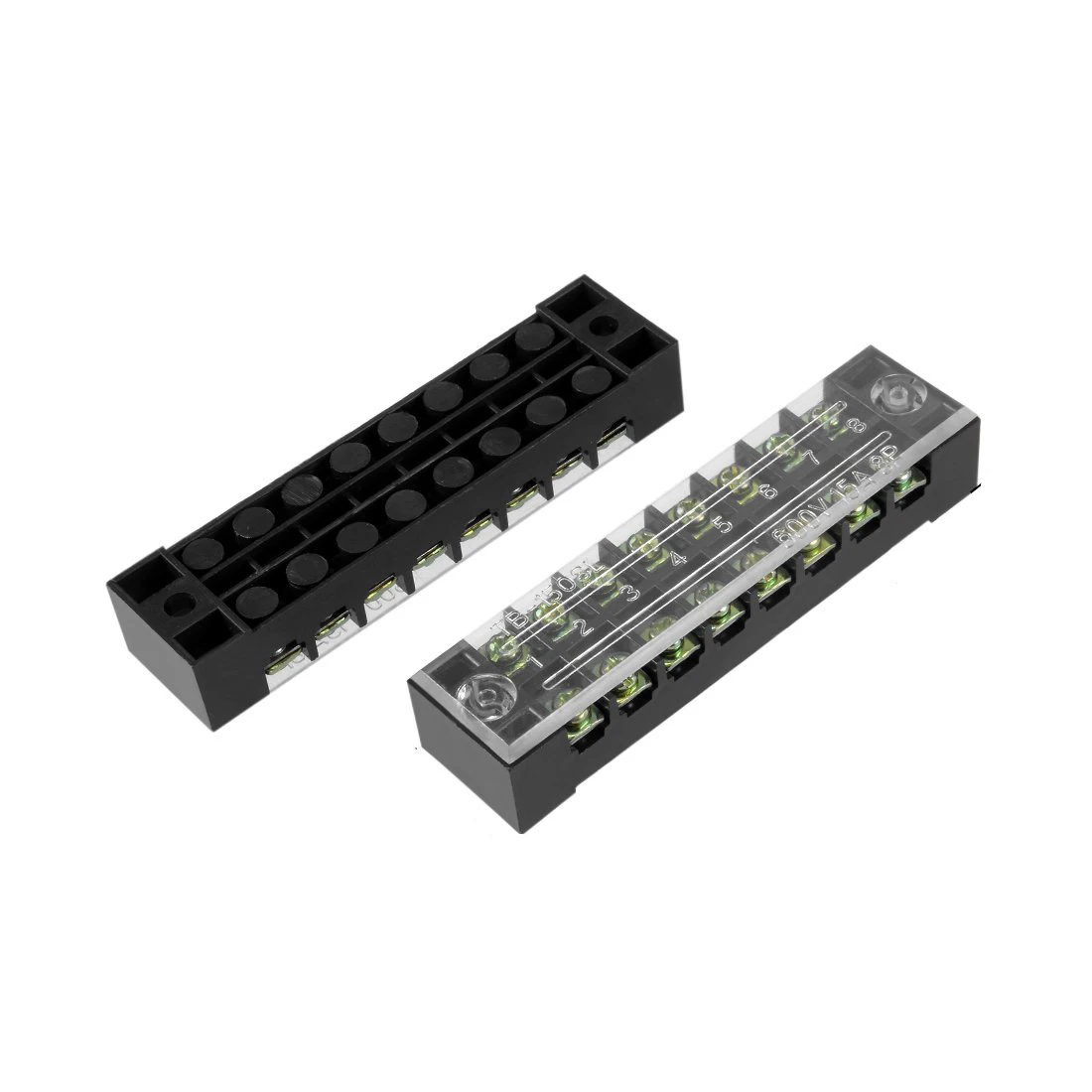 TB-1503L TB-1512L 10 шт. 15A 600 в двухрядный барьер клеммный блок провода разъем TB серии 3 4 5 6 8 10 12 позиций