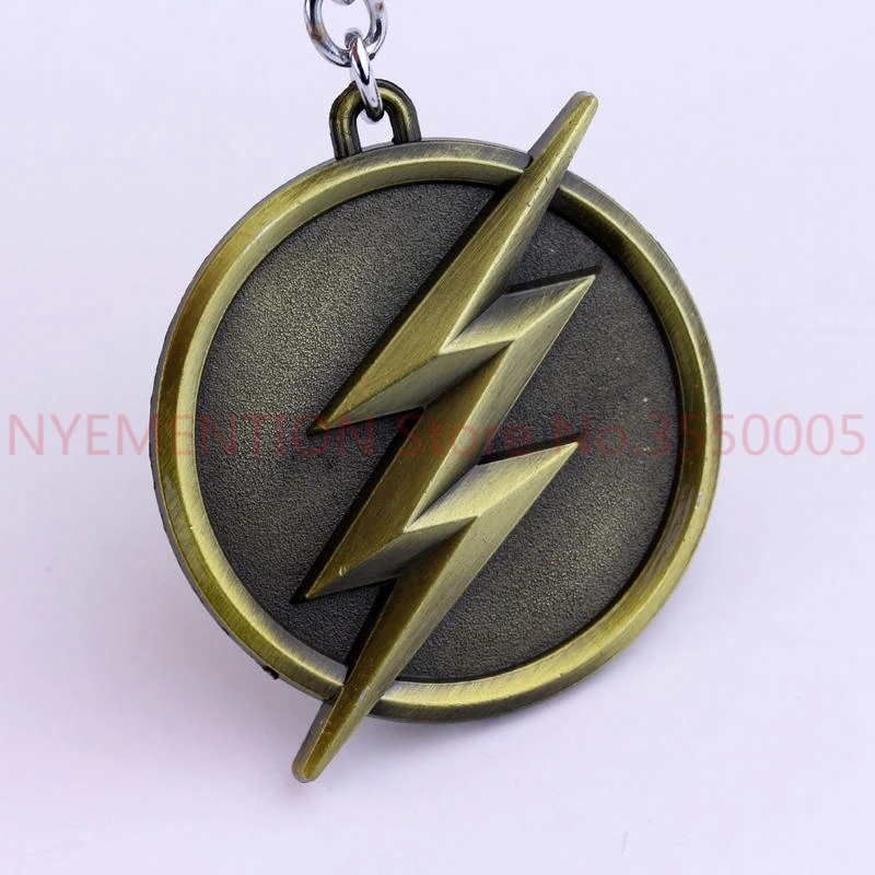 The Flash Lightning Keychain Red Gold Logo Metal Keyring Fashion Gift Key Chain Ring Holder for Car Souvenirs 100pcs | Украшения и