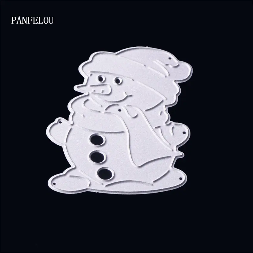 PANFELOU металлическое ремесло милый снеговик бумажные высекальные штампы для