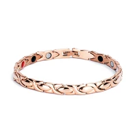 oktrendy magnetic ladies bracelets jewellery stainless steel bracelet for women rose gold color tennis bracelet dropshipping